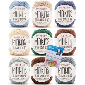 حزمة خيوط Premier Minikins المكونة من 9 قطع مع أقلام تحديد الغرز من Bella's Crafts (باستيل) in Kuwait