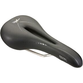 Terry Fly Century Mountain Bicycle Saddle | Bicycle Seat Optimized for Men - Flexible & Comfortable | Lightweight Cushion, Central Relief Zone, Ergonomic Design, Black Fibra-Tek