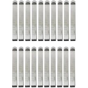 Smgda Sewing Clips Set of 20 Stainless Steel Hemming Clips 3 Inches Measurement Ruler Quilting Supplies for Fabric Clips, Pinning and Marking Accessories (20PCS Sewing Clips)