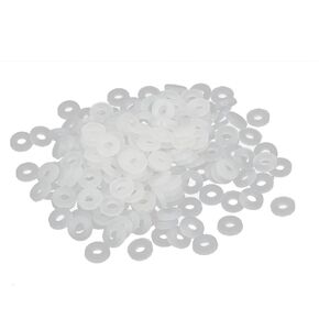 uxcell M8 x 16mm x 1.4mm Nylon Flat Insulating Washers Gaskets Spacers Fastener for Faucet Pipe Water Hose White 200PCS