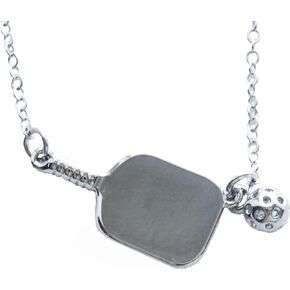 Mini pickleball necklace with paddle charm and pickleball charm, pickleball gift for women and girls
