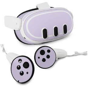 MightySkins Skin Compatible with Meta Quest 3 - Solid Lilac | Protective, Durable, and Unique Vinyl Decal wrap Cover | Easy to Apply, Remove, and Change Styles