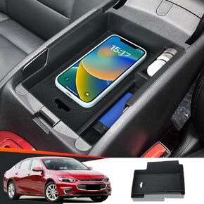 Car Center Console Organizer Tray for Chevrolet Malibu 2016 2017 2018 2019 2020 2021 2022 2023 2024 Chevy Auto Interior Accessories Front Seat Middle Armrest Box Storage Bag Glove Accessory