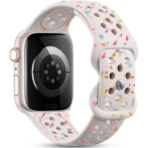 GEAK Nature Friendly Band Compatible with Apple Watch Band 40mm 38mm 44mm 42mm 41mm 45mm 49mm Women Men, Breathable Sport Replacement iWatch Bands Compatible for iWatch Ultra 2 Series 9 8 7 6 5 4 3 SE