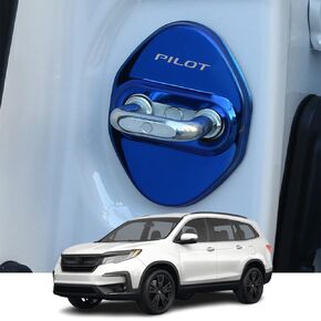 Kakash Custom Interior Accessories for Honda Pilot 2016-2019 2020 2021 2022 2023 2024 Stainless Steel Car Door Lock Latches Cover,Car Door Lock Protector Car Door Latch Cover Striker 4Pcs/Set(Black)