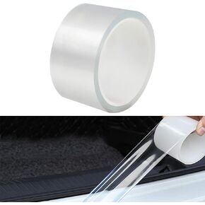 1 PC Car Door Sill Protection Strip, 2.75In x 32.8Ft Self-Adhesive High Temperature Resistant Sealed Nano Glue Trunk Anti-Stepping Sticker, Decorative Accessories, for Cars (Transparent)
