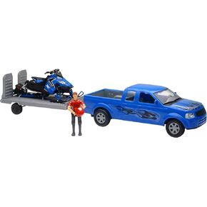 New-Ray Toys Pick up Truck with Polaris Snowmobile