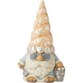 Enesco Jim Shore Heartwood Creek Coastal Seashell Gnome with Sunglasses Figurine, 6.14 Inch, Multicolor