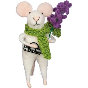 Primitives by Kathy Felt Mouse with Tiny Box Sign be.You.Tiful