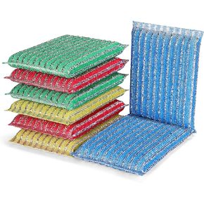 8Pads Sponges Kitchen - Premium Dish Sponge, Dish Cloths for Washing Dishes, Dish Scrubber, Dish Brush, Essential Cleaning Supplies in Kitchen Utensils, Ideal for Dishes, Pots, Pans, Sink
