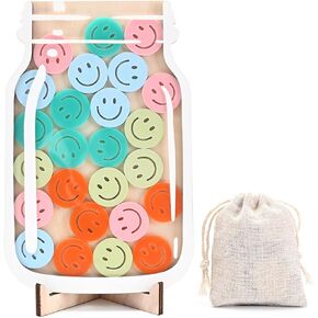 TINGKU 25 Tokens Smart Cookies Magnetic Reward Jar for Kids, Chore Chart & Classroom Reward System, Magnetic Behavior Incentive Jar for Children Toddler Boys/Girls at Home
