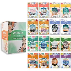 Air Freshener | Long Lasting Car Mirror Hanging Air Fragrance | Motivational Quotes | Pleasant Smelling Scent | Luxury Vehicle Air Freshener for Men and Women | (MEGA PACK OF 16 SCENTS)