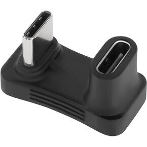 QIANRENON Wider U Shaped Angle USB C Adapter 10Gbps USB3.1 Type C Male to Female U Shaped Wide Distance Connector, Support 4k@60HZ HD Audio/Video 100W, for Smartphone Laptop Tablet Steam Deck