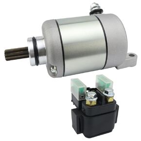 Starter Motor with Relay for KTM 250 400 450 520 530 540 Motorcycle 2000-2011, 59040001000 78040001000 4011801 19620 SMU0417