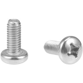 uxcell M6x14mm Machine Screws Pan Phillips Cross Head Screw 304 Stainless Steel Fasteners Bolts 15Pcs