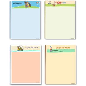 Stonehouse Collection | Funny Golf Notepads | 4 Assorted Golfing Note Pads | Small Gift Idea | USA Made (Golf Set #1)