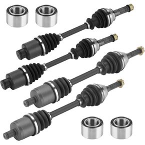 Front Rear Left and Right CV Axle Shaft & Wheel Bearing Set for Polaris Sportsman 400 450 500 570 800 Sportsman Forest 500 800 2006-2014, Replace for 1332881 1332656 1332935 1332471 - Full Set