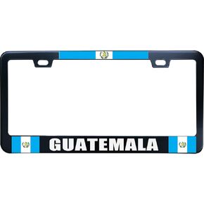 Aloha Flower Hawaiian License Plate Frame for Women/Men, Black Stainless Steel License Plate Frame 2 Holes & Screws for Car, 12x6 Inch Fits Standard US/CA