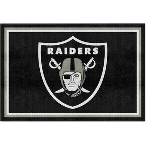 FANMATS 6597 NFL Oakland Raiders Nylon Face 5X8 Plush Rug, Team Color, 60"x92"