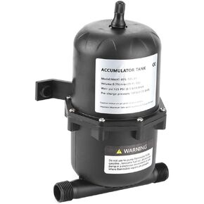 Accumulator Tank, 0.75 L 125PSI Waterproof Accumulator Pressure Tank Water Pump Flow Control for Marine RV Boat