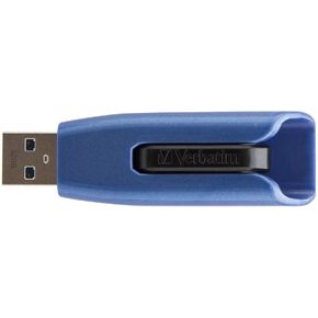 Verbatim 128GB USB 3.0 Store 'N' Go V3 Max Flash Drive - Cap-Less & PC/Mac Compatible - Blue in Saudi Arabia