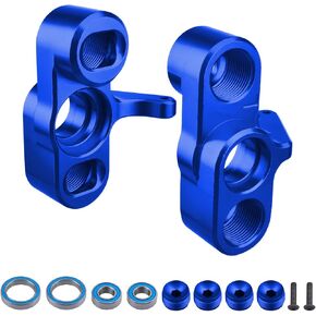 Aluminum Front Steering Blocks for 1/8 ARRMA Typhon Senton 6S, 1/7 Infraction Limitless Mojave 6S BLX Upgrades, Replaces AR330187 (Black)