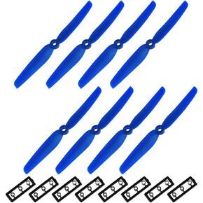 uxcell RC Propellers 6030 6x3 Inch CW CCW 2-Vane for Quadcopter Hexacopter Multirotor, Blue 4 Pairs with Adapter Rings