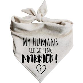 My Humans are Getting Married Dog Bandana pet Engagement Photos Photoshoot Wedding (X-Small)