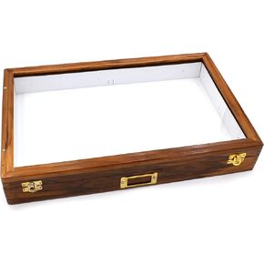 EISCO Polished Wood Insect Storage Box with Clear Top - Ideal for Preserving and Displaying Insects - Entomology Collection Case Labs