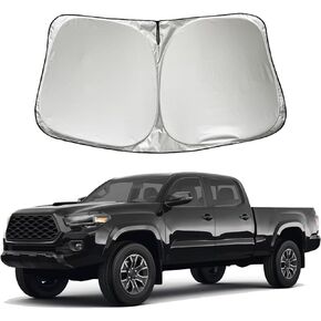 Car Windshield Sun Shade Sunshade Compatible with Toyota Tacoma 2/4 Door SR5 Trail Limited Platinum TRD Pro Off Road 4x4 Sport 2016-2022 2023 2024 Accessories, Car Front Window Sun Shield