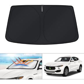 KUST Windshield Sun Shade for Maserati Levante Accessories 2017-2024 Window Sunshade Sun Visor Protector Foldable Blocks UV Rays Keep Your Car Cooler