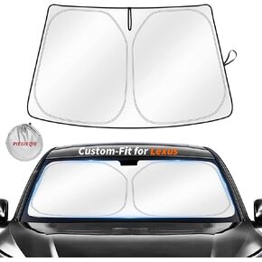Custom-Fit for Lexus Windshield Sun Shade, Car Sunshade Cover UV Block Car Front Window with Foldable Sun Shade Cover Cool Protection Visor, Designed for Lexus Accessories (for Lexus CT)
