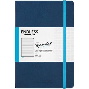 Endless Works Recorder Notebook - Infinite Space - Regalia Paper - A5 - Ruled,Black