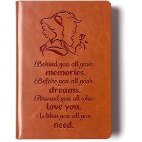Beauty and The Beast Leather Notebook Always Remember You’re Braver Than You Believe Leather Notebook TV Movie Gifts Inspirational Gifts for Son Daughter (always remember)