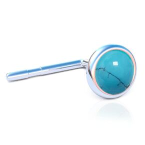 Turquoise Tragus Stud Piercing, 3MM Turquoise L Shaped Tragus Stud Pin, Silver Stud For Women