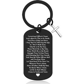 Correctional Officer Gift Keychain Correctional Officer Jewelry Christian Gift Religious Jewelry Gift from Correctional Officer Faith Gift Christmas Birthday Gift from Correctional Officer Mom Wife
