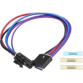 Motoforti 14AWG Blower Motor Resistor Connector Kit, Blower Wire Harness, for Silverado 2500 HD Classic 2007, Plastic, 1581773, Black, 1 Set