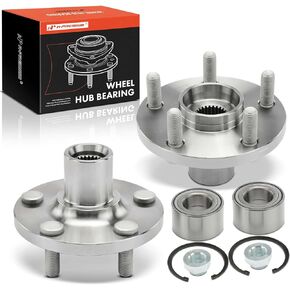 A-Premium 2 x Front Wheel Bearing and Hub Assembly with 5-Lug Compatible with Toyota Corolla 2003-2019, FWD Only