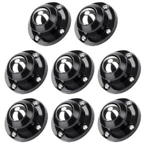8-Pack self-Adhesive Mini casters, 360° Swivel Steel Nickel Plated casters, 28 lbs, Load Capacity per Wheel, Roller Ball Transfer fit for Small Kitchen Appliances,Coffee Maker, Storage Box,Trash Can