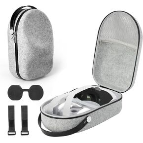 Hard Carrying Case Compatible with Quest 3 VR Gaming Headset and Touch Controllers, VR Accessories Suitable for Travel and Home Storage (Black)