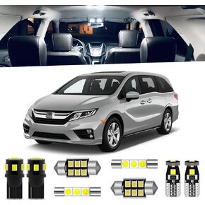 15-Pieces Odyssey Interior LED Lights Kit for Honda Odyssey 2018 2019 2020 2021 White 6000K Interior LED Lighting Package + Install Tool