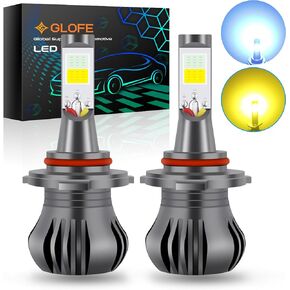 9005/9006/HB4 Switchback Strobe Flash Led Fog Light Bulbs Driving DRL Daytime Running Light White/Ice Blue