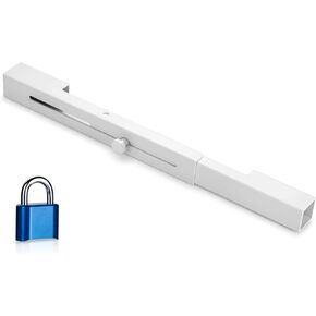 Patio French Door Lock Hardware for Patio Door Lock Security and Double Door Security Reinforcement with Combination Padlock. for French Door with Double Handles. Not for Round Door knobs.