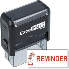 ExcelMark Reminder - Self Inking Bill Collection Stamp in Red Ink