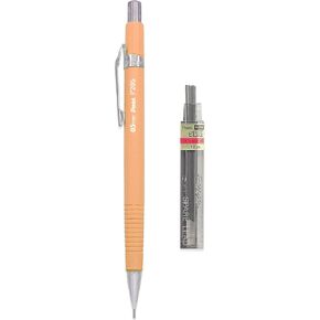 Pentel P205-97F Mechanical Automatic Pencil - Pastel Floral Range - Nasturtium (Pastel Orange) - Single + 12 HB 0.5mm Refill Leads