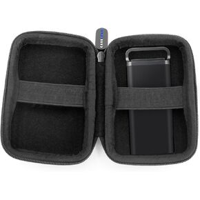 CASEMATIX Portable SSD Hard Drive Case Compatible with Samsung T5 EVO Portable External Solid State Drive for Gaming and Content Creation, Impact Protection with Clip On Carabiner