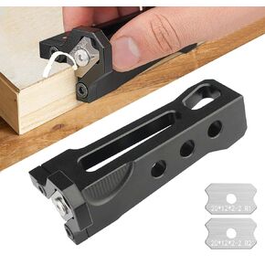 Chamfering Edge Band Trimmer,Adjustable Edge Banding Trimmer,veneers,Hand Planer,Edge Banding Tools.(Handle + R1, R2 Blade)
