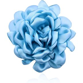 Dainty Fabric Flower Brooches Large Silk Lapel Pin Elegant Camellia Flower Brooch Pins for Women Classic Formal Occasions Clothing Accessories