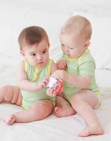VAENAIT BABY 2-Pack Infant Toddler Boy Girl Short-Sleeve + Sleeveless Tanktop Bodysuits Set in Saudi Arabia