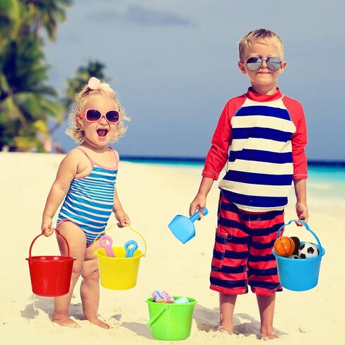 Jerify 96 Pcs 6.3 Inch Plastic Beach Pails Sand Buckets and Sand Shovels Set with 48 Pcs Beach Pails Buckets 48 Pcs Shovels Toys(Ocean Animals) in Kuwait